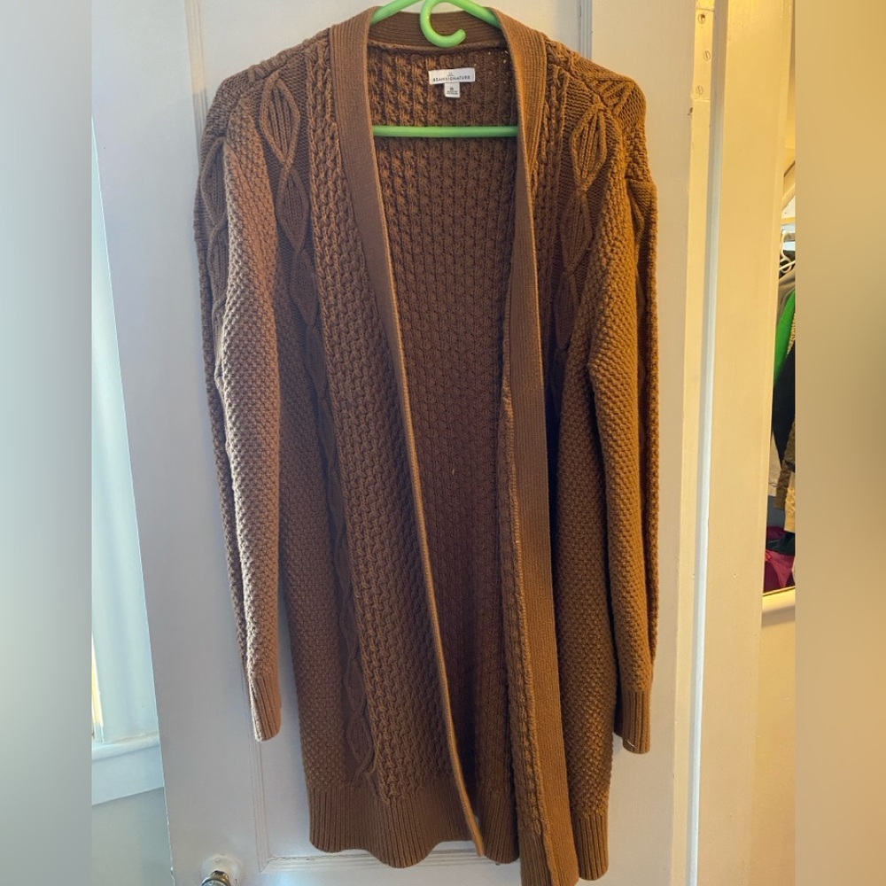 Long cotton LL Bean cardigan